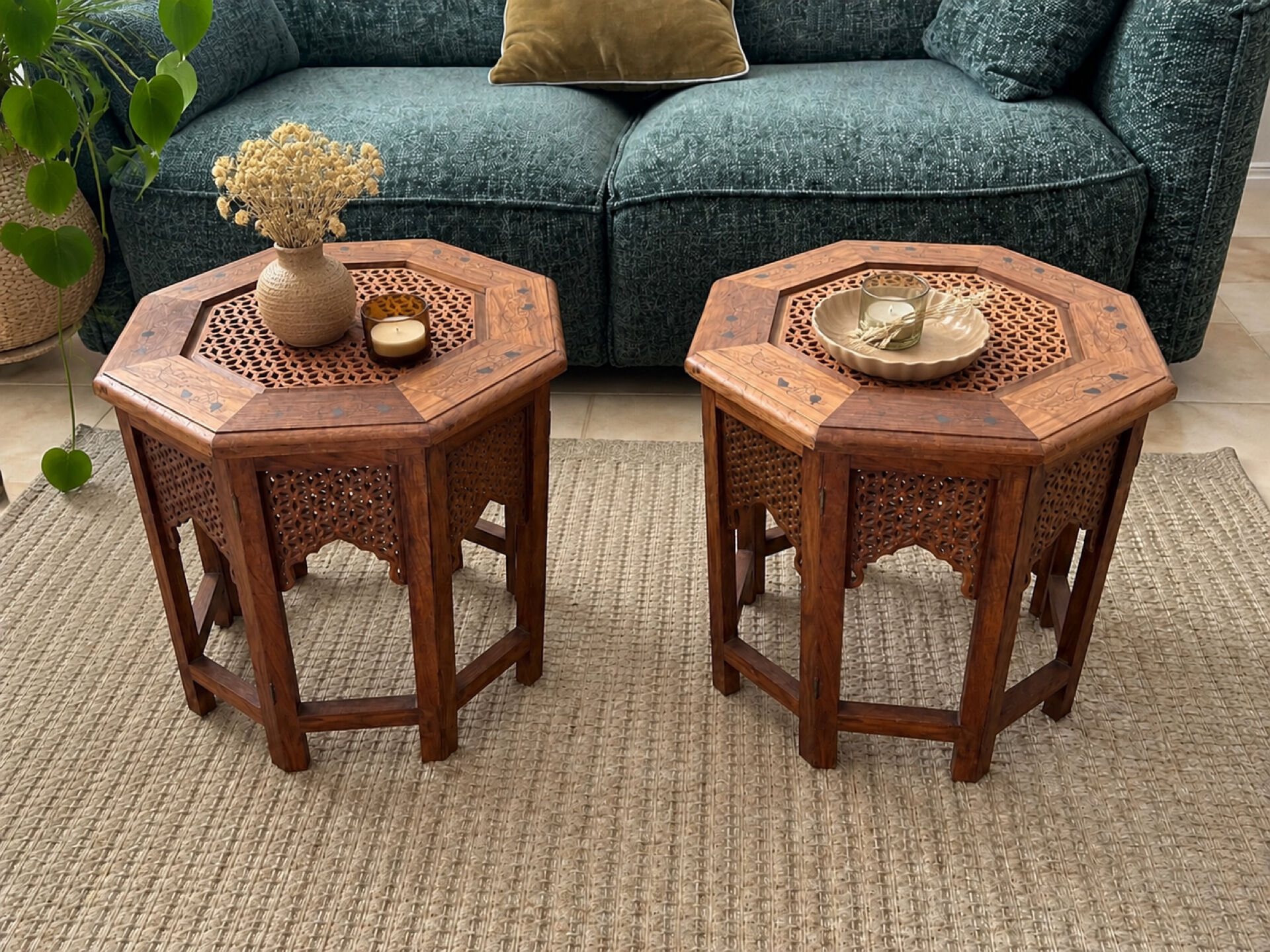 Pair of oriental style side tables