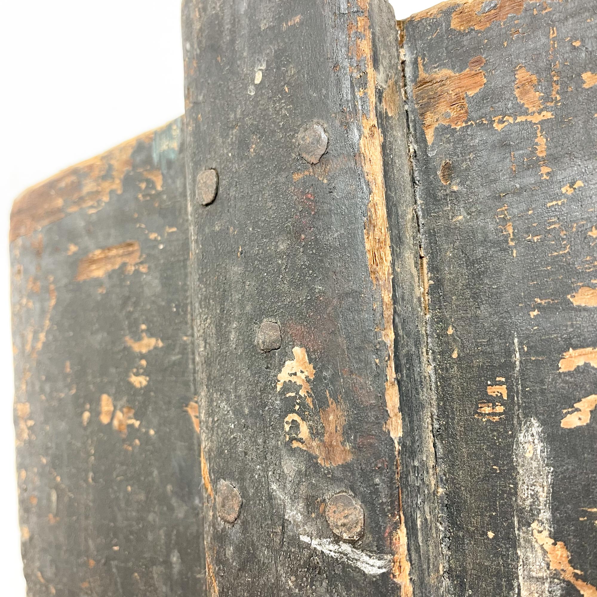 Antique wooden harvest bucket high