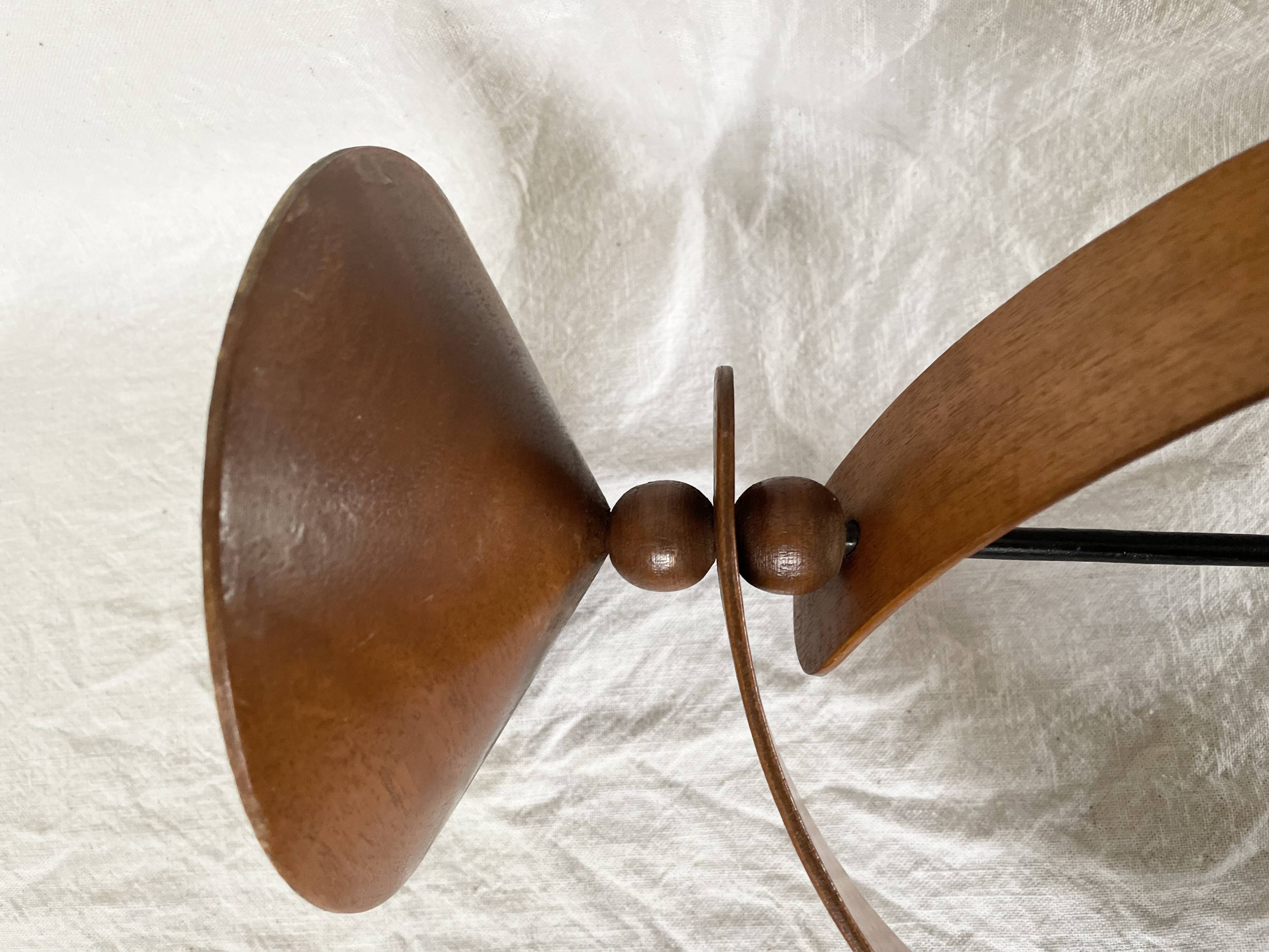 Danish teak candle holder