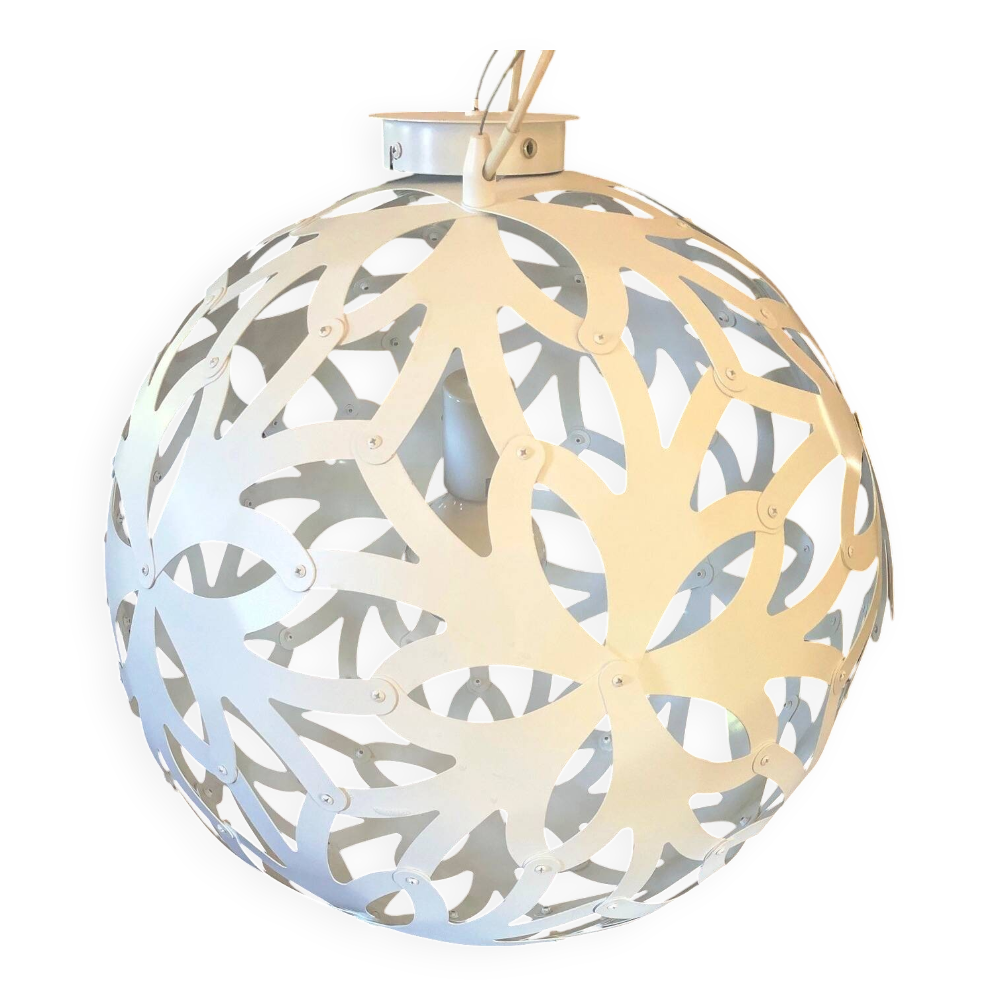 Chandelier - XXL openwork metal ball-shaped pendant light