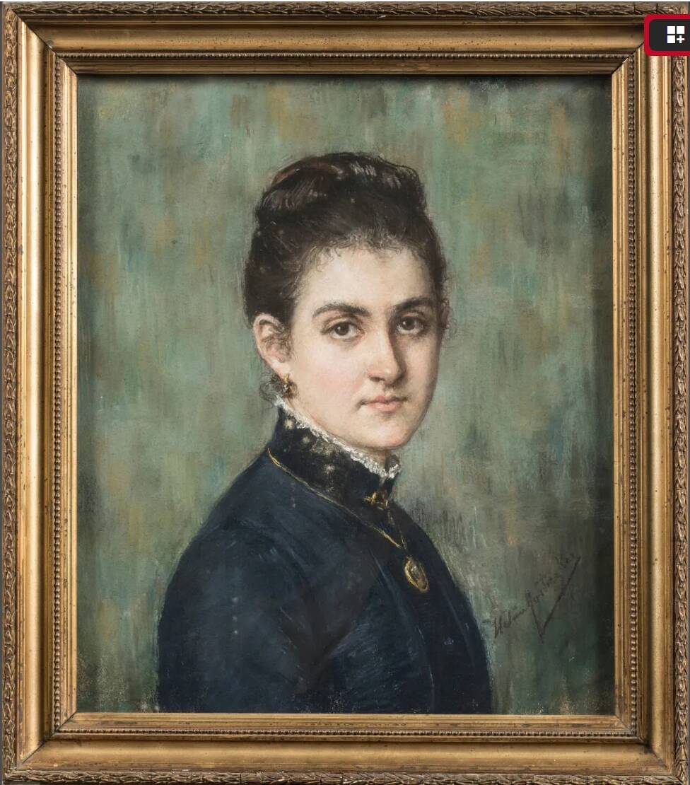 Portrait of a young woman in a medallion (Jeanne Puget, wife of Cocha)