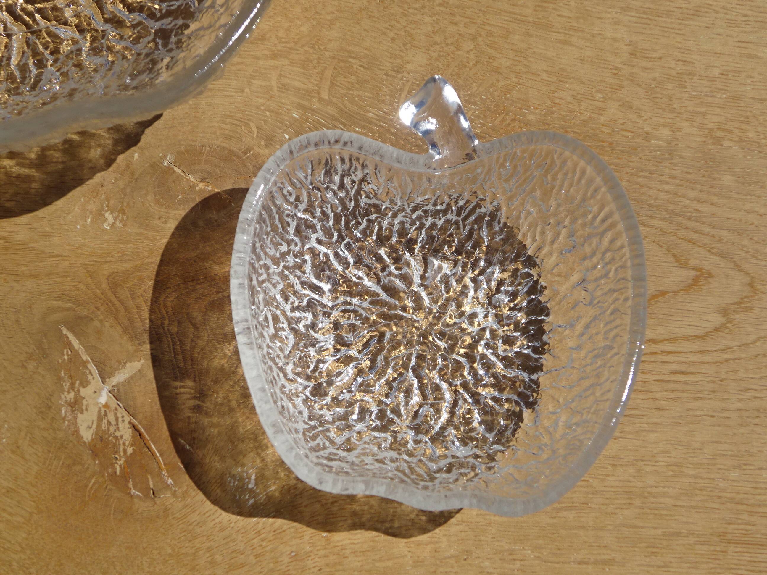 Fruit salad serving set in white glass