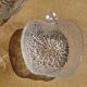 Fruit salad serving set in white glass