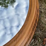 Oval wooden mirror 46x72cm