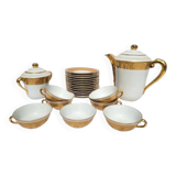 Limoges gold-gilded porcelain service, 20th century