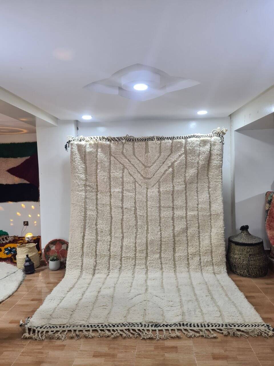 Handmade wool Berber rug 300X200 cm