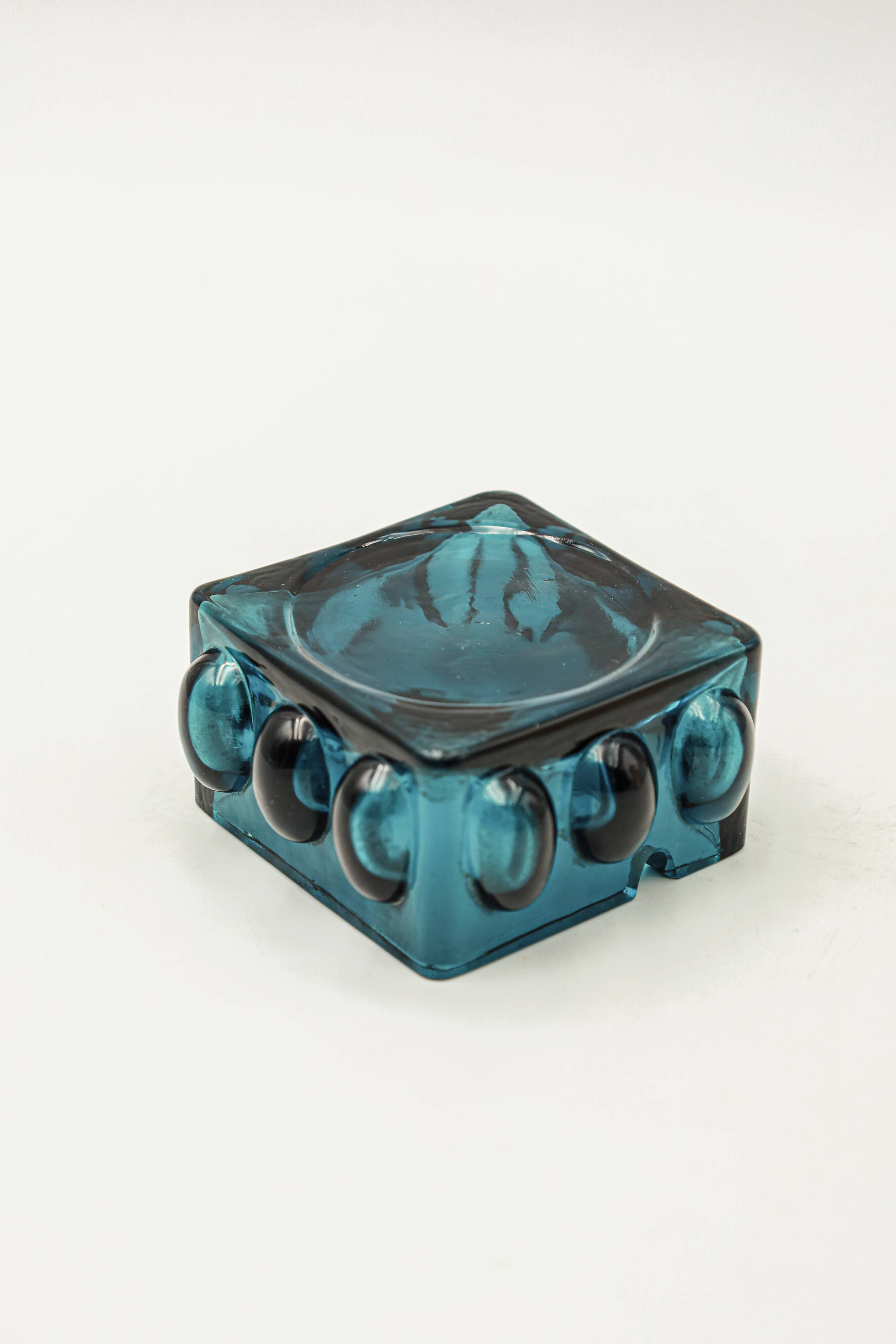 Space age ashtray Mid century bubbled glass design Wihelm Braun Feldweg