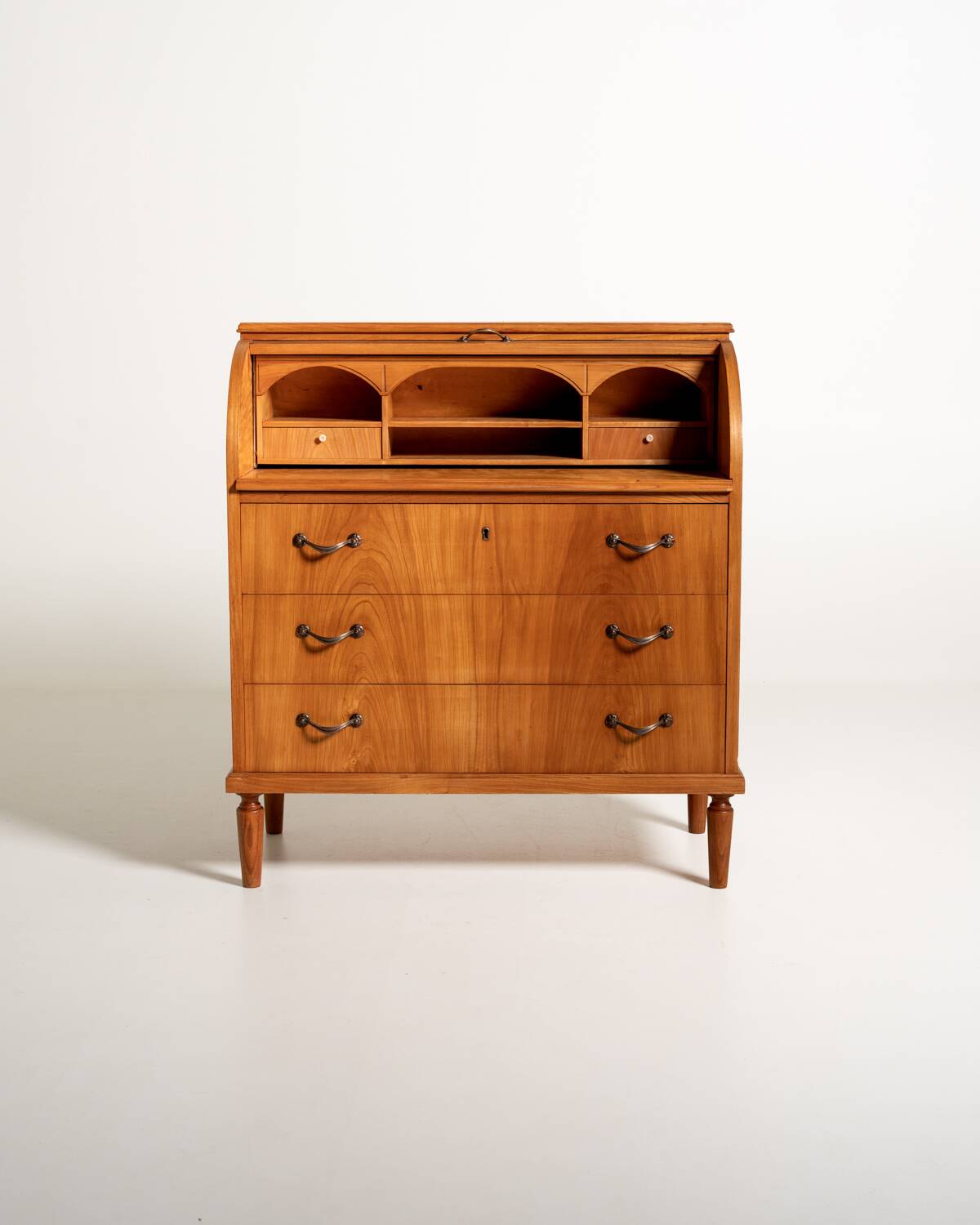 Vintage Scandinavian elm secretary, 1950s