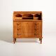 Vintage Scandinavian elm secretary, 1950s