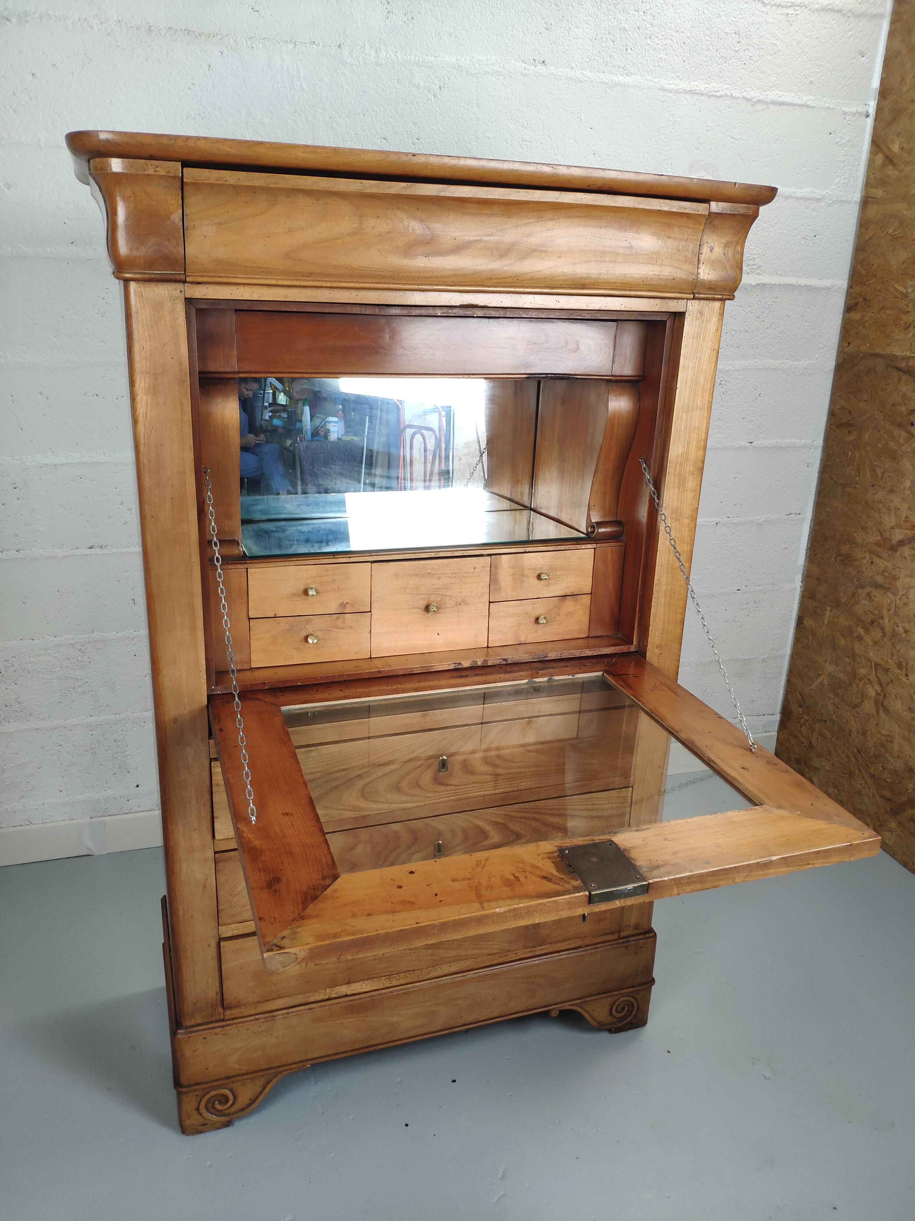 Louis Philippe glazed style secretary