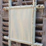 Patinated bamboo mirror