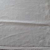Nappe d'hôtel ancienne en lin blanche