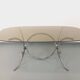 Vintage rectangular rounded dining table in smoked glass and chrome metal