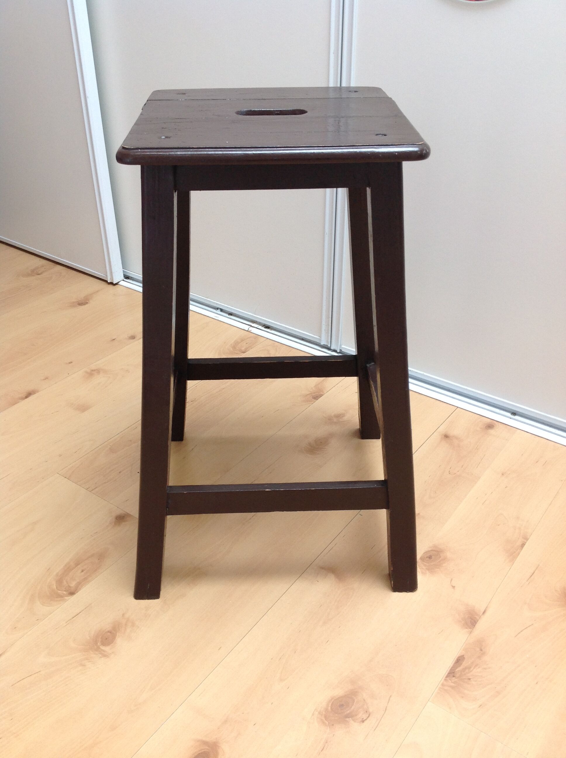 Wooden workshop stool, 60s-70s