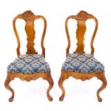 A pair of antique chairs from the late 19th century, France. After renovation.