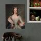 Antique 19th century portrait painting of a noblewoman