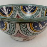 Morocco fez jatte with polychrome decoration xviii early xix restoration
