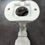 Old white porcelain wall lamp art deco bathroom 1930 opaline tulip 1930