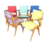 Set of 5 armchairs Maurice Pré
