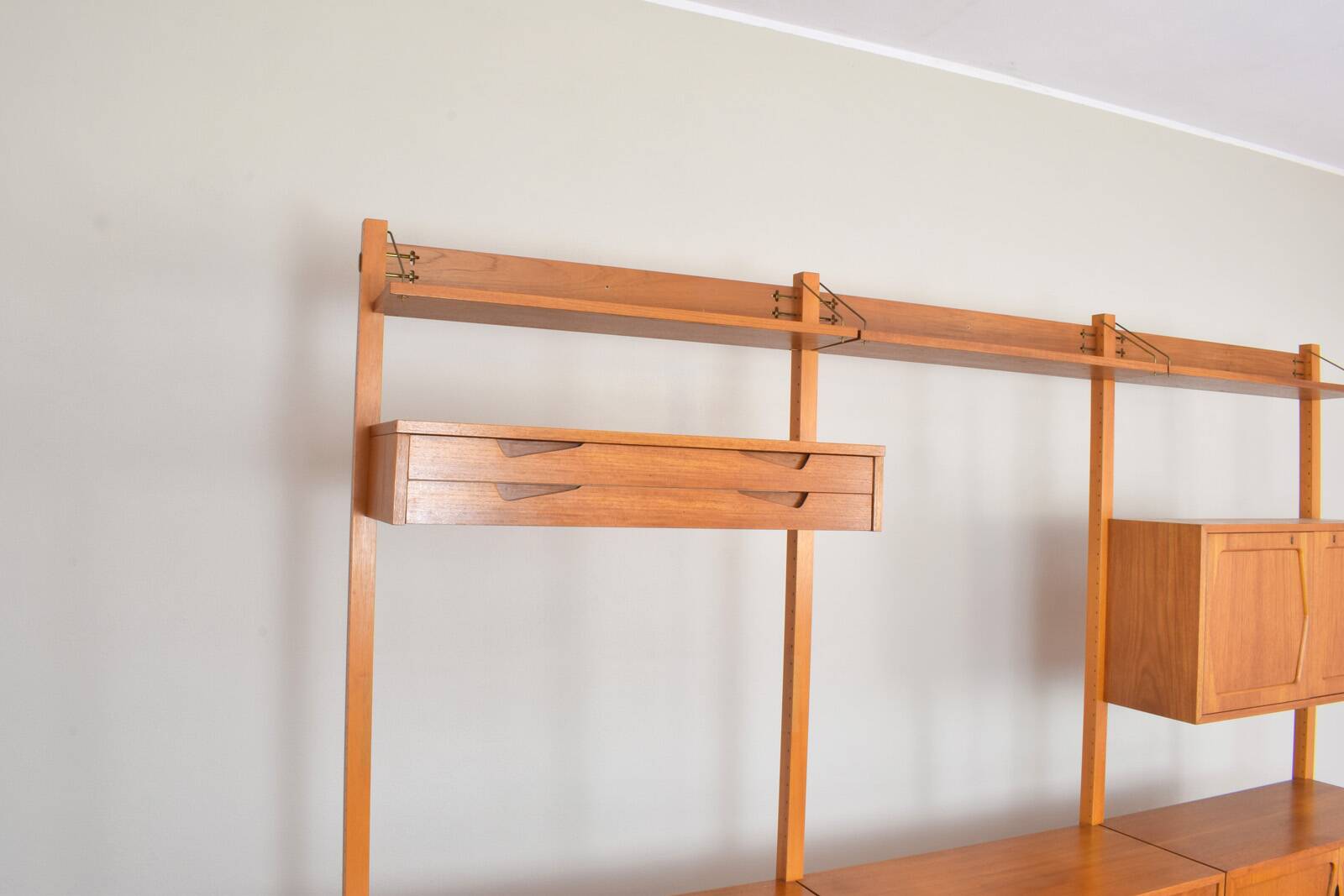 Teak Wall Unit by Kjell Riise for Rival Brodrene Jatogs, 1960s, Set of 3