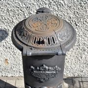 Antique decorative stove in black cast iron Germare charcoal