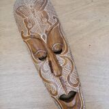 Hand carved wooden African tribal mask