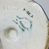 Faience enamel Longwy enamel cornet vase