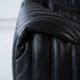 Cinna Ligne Roset Black Leather Armchair attributed to Annie Hieronimus, 1970s