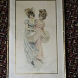 Lithograph, Frédérique Vallet-Bisson, Elegant, 1900s,