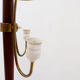 Tripod floor lamp with three arms and opaline glass - 1950s