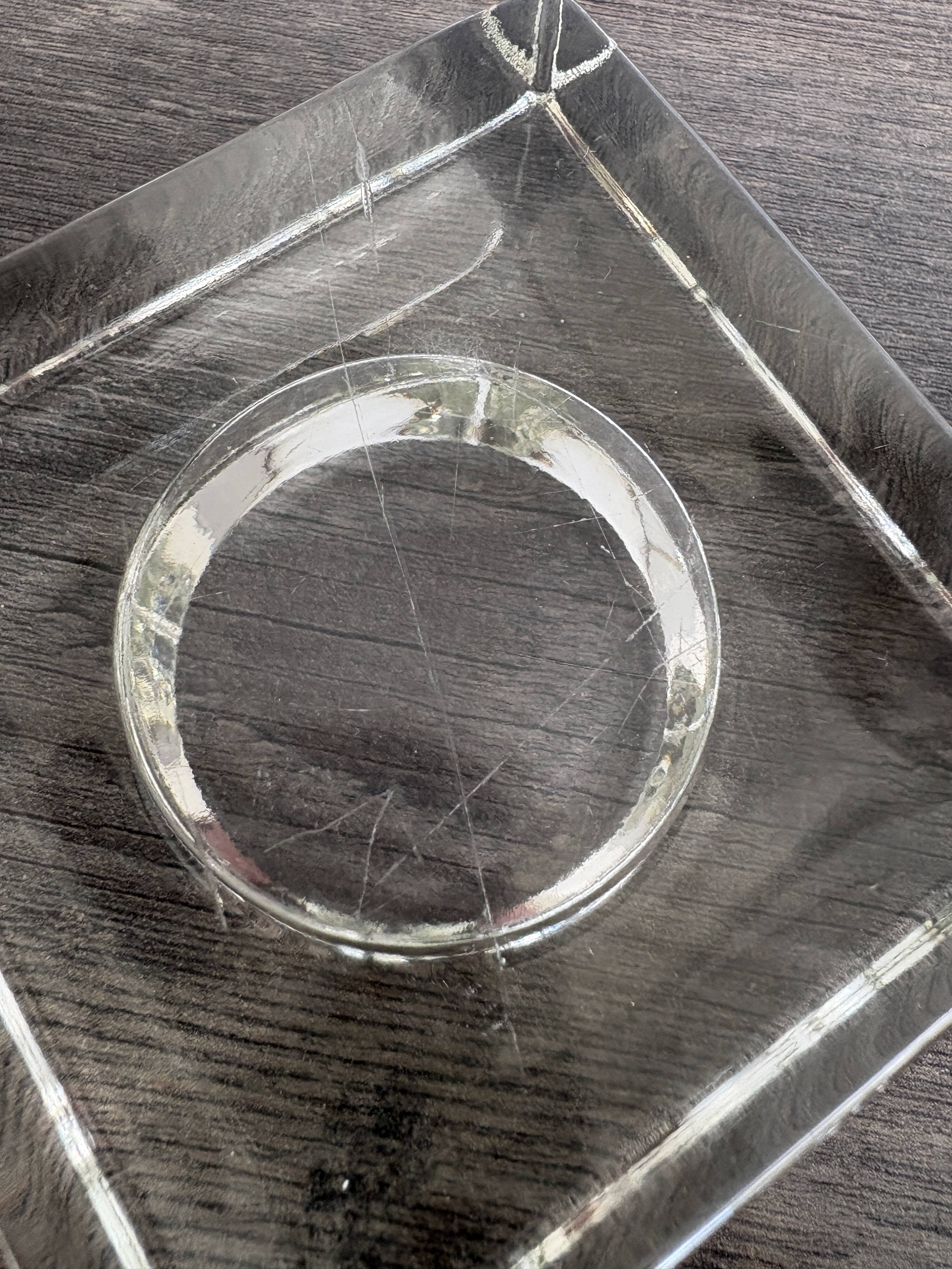 Set of 3 Cubic Glass Candle Holders