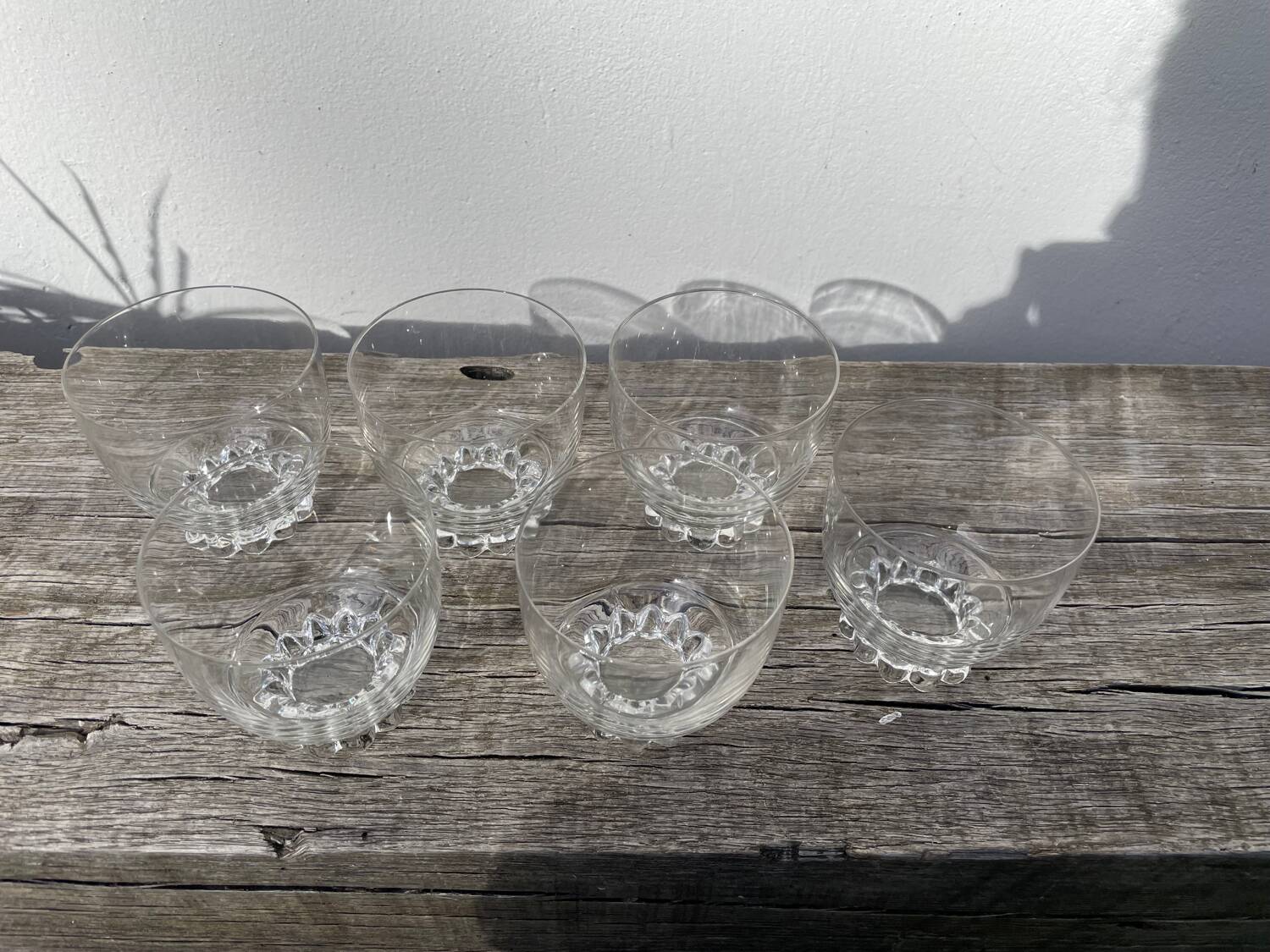 6 crystal glasses