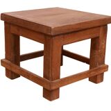 Table de chevet d’atelier en teck birman