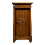 Empire period bedside table in mahogany and gilded bronze circa 1810-1820