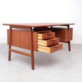 Omann Jun teak desk model 75, 1960s