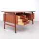 Omann Jun teak desk model 75, 1960s