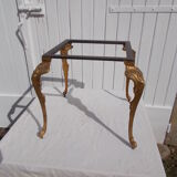Side table wrought iron marble