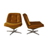 Pair of swivel armchairs, 1970