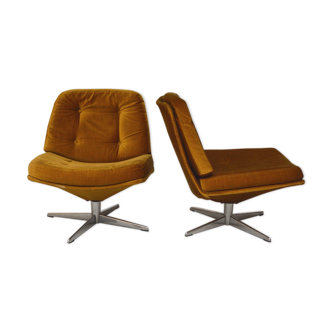 Paire de fauteuils pivotants, 1970