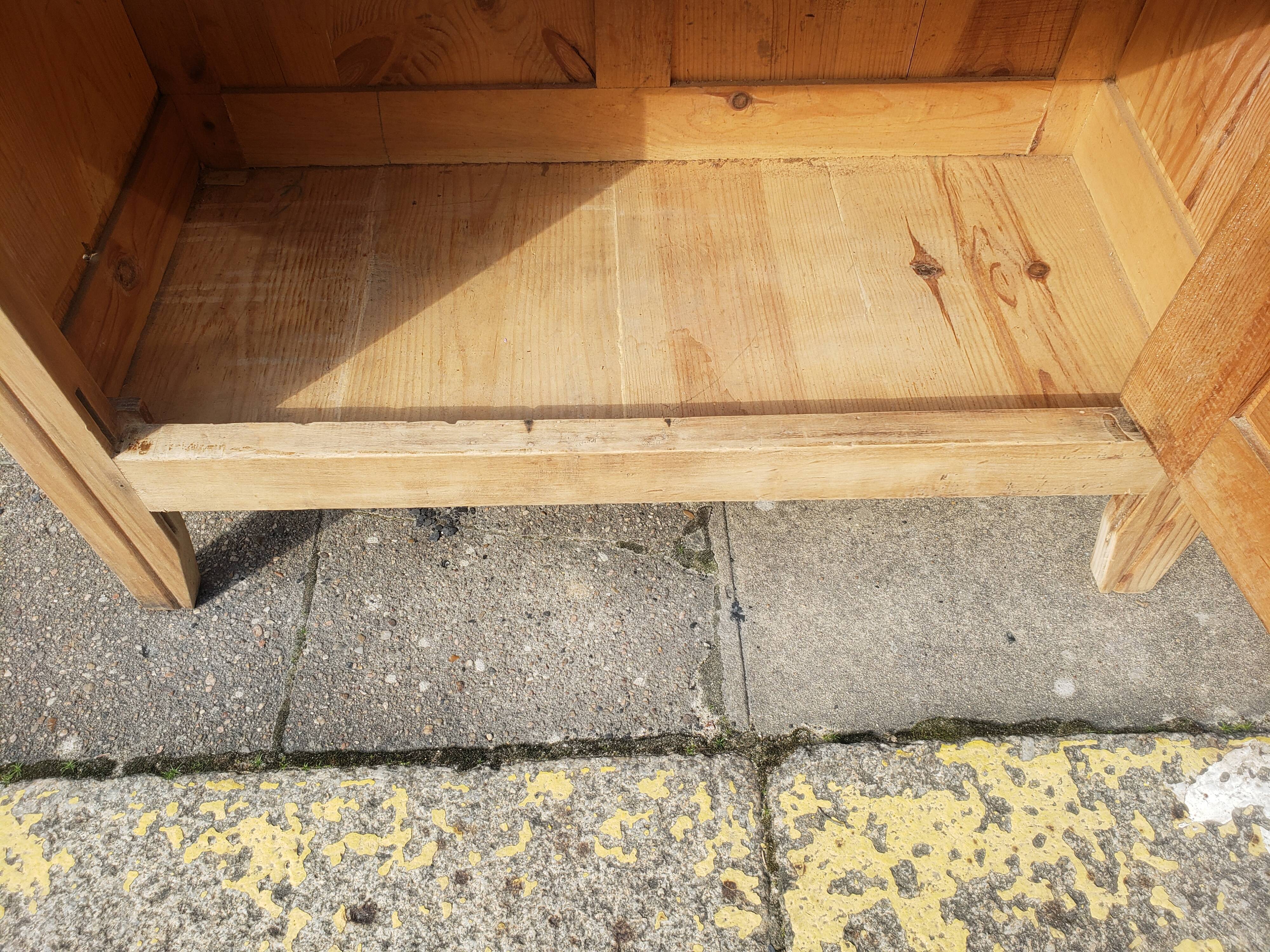 Parisian cabinet glazed raw wood