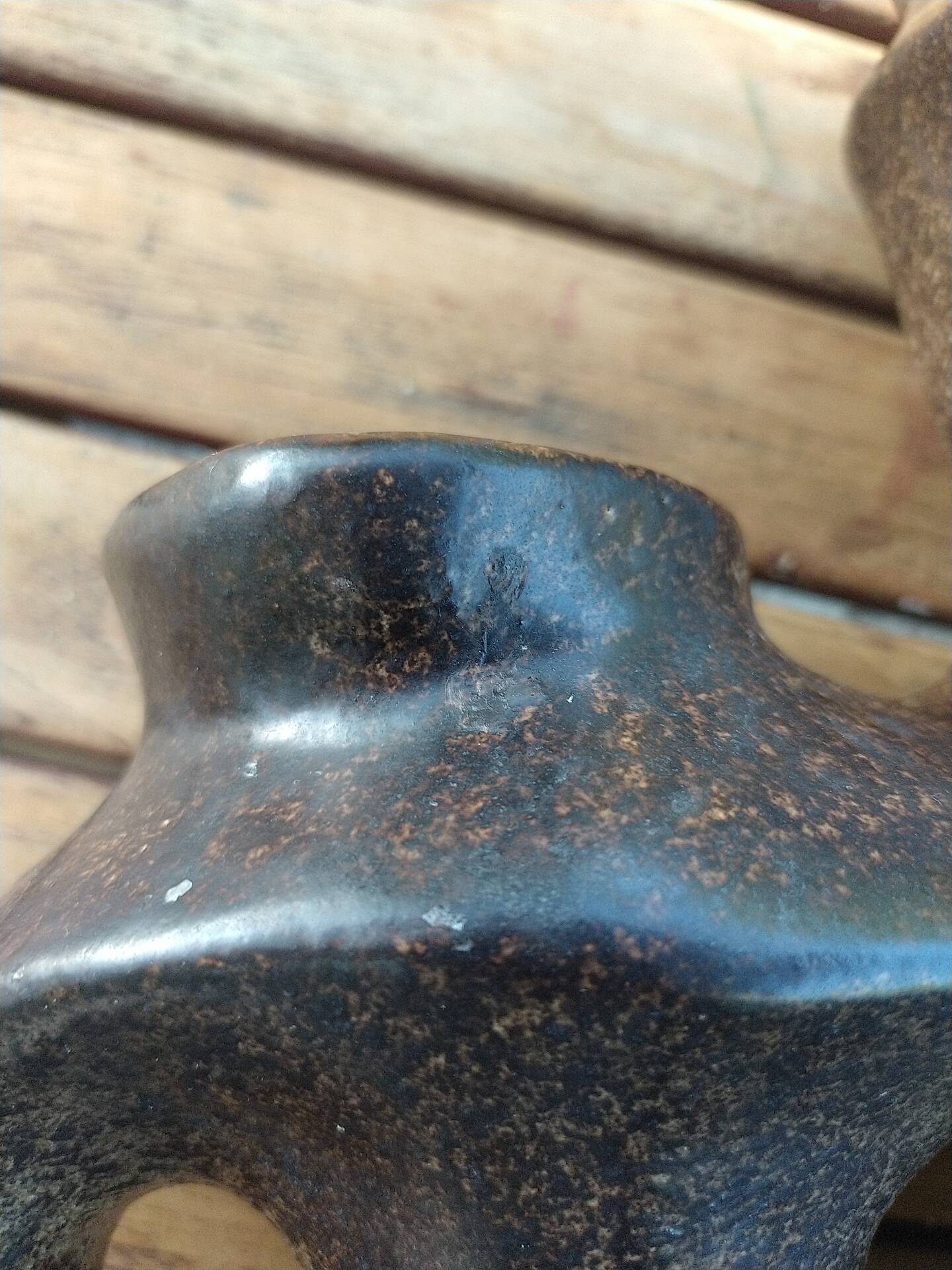 Brutalist ceramic candelabrum.
