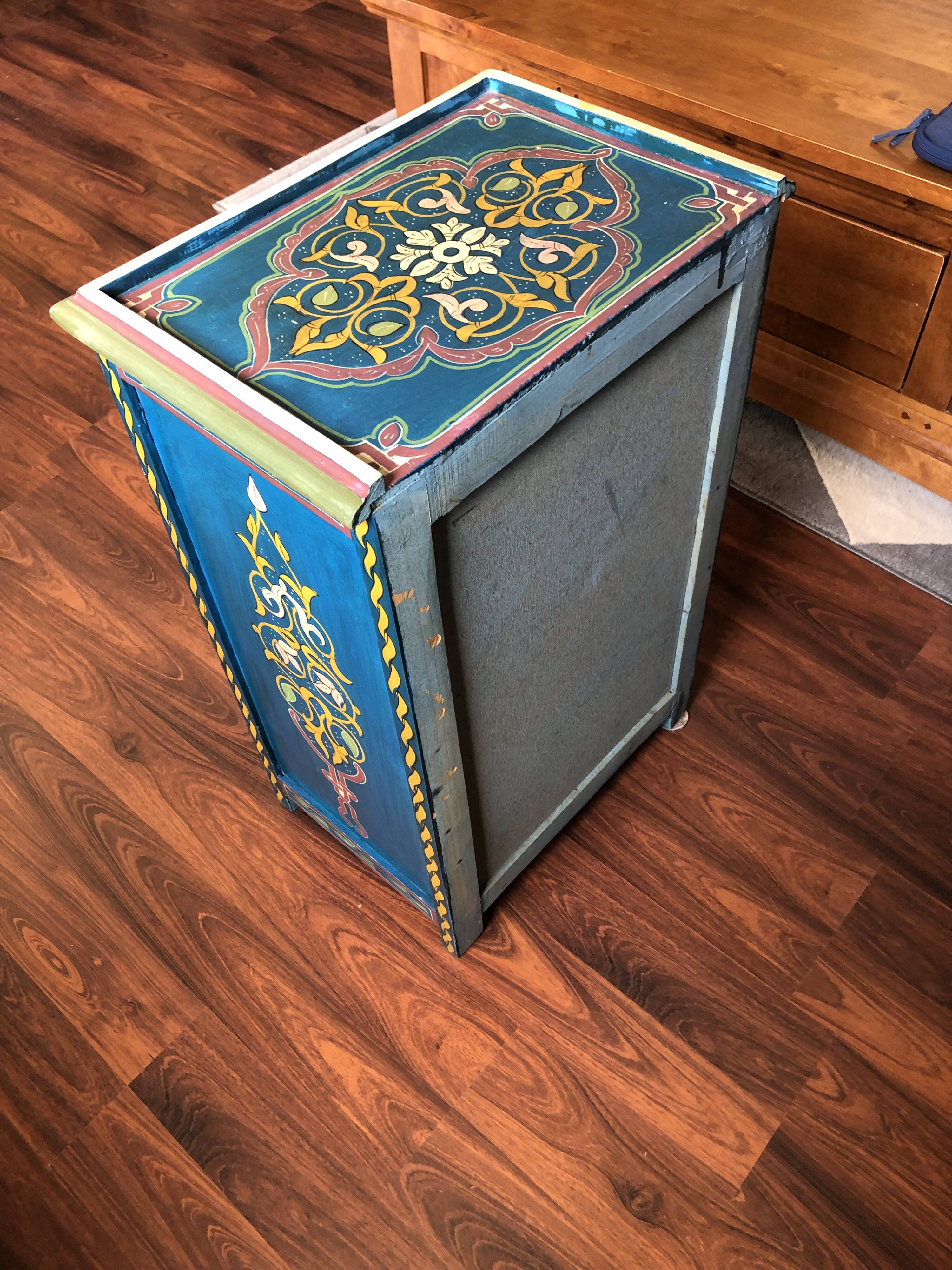 Set of 2 vintage Moroccan handcrafted bedside tables.