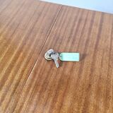 60s Mid-Century Modern Locking Rolling Cabinet / Side Table