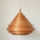 Midcentury Veneer Pendant in style of Hans-Agne Jakobsson, Denmark, 1970s