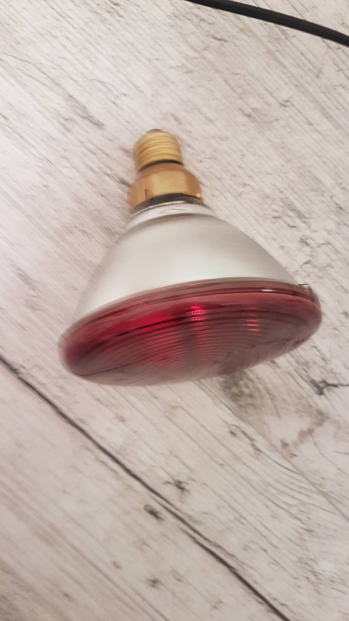 Space Age desk lamp, white metal, chrome-plated steel, red glass, Germany,