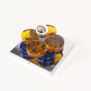 Brutalist glass wall sconce by Albano Poli for Poliarte, Italy 1970's