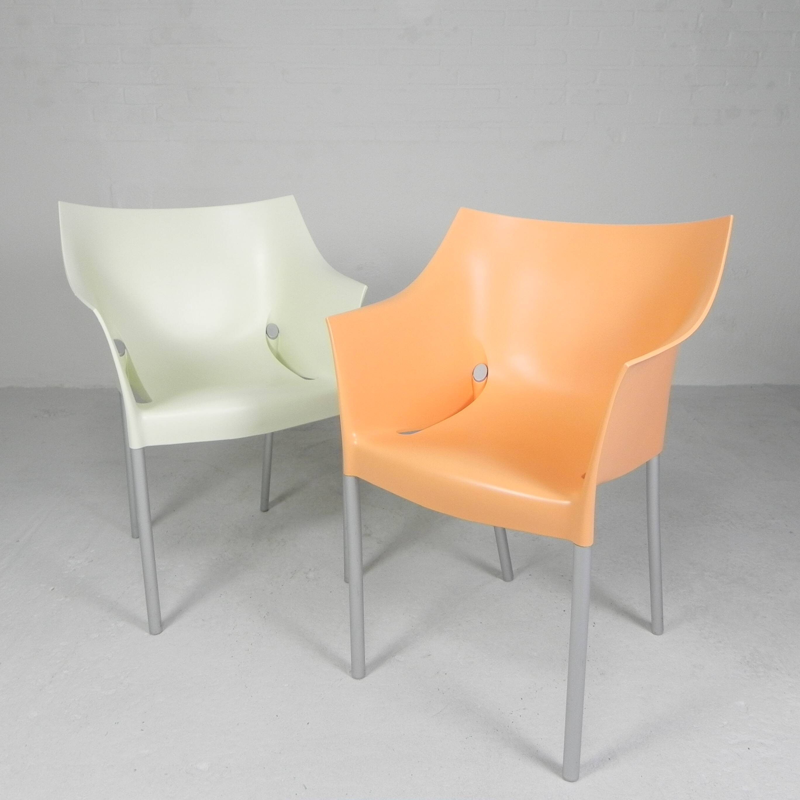 Set of 2 Dr NO chairs by Starck for Kartell, 1990s