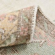 Tapis vintage à motif floral oriental beige et crème 6x11, 189x329 cm