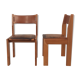 Chaises en orme et cuir, 80's