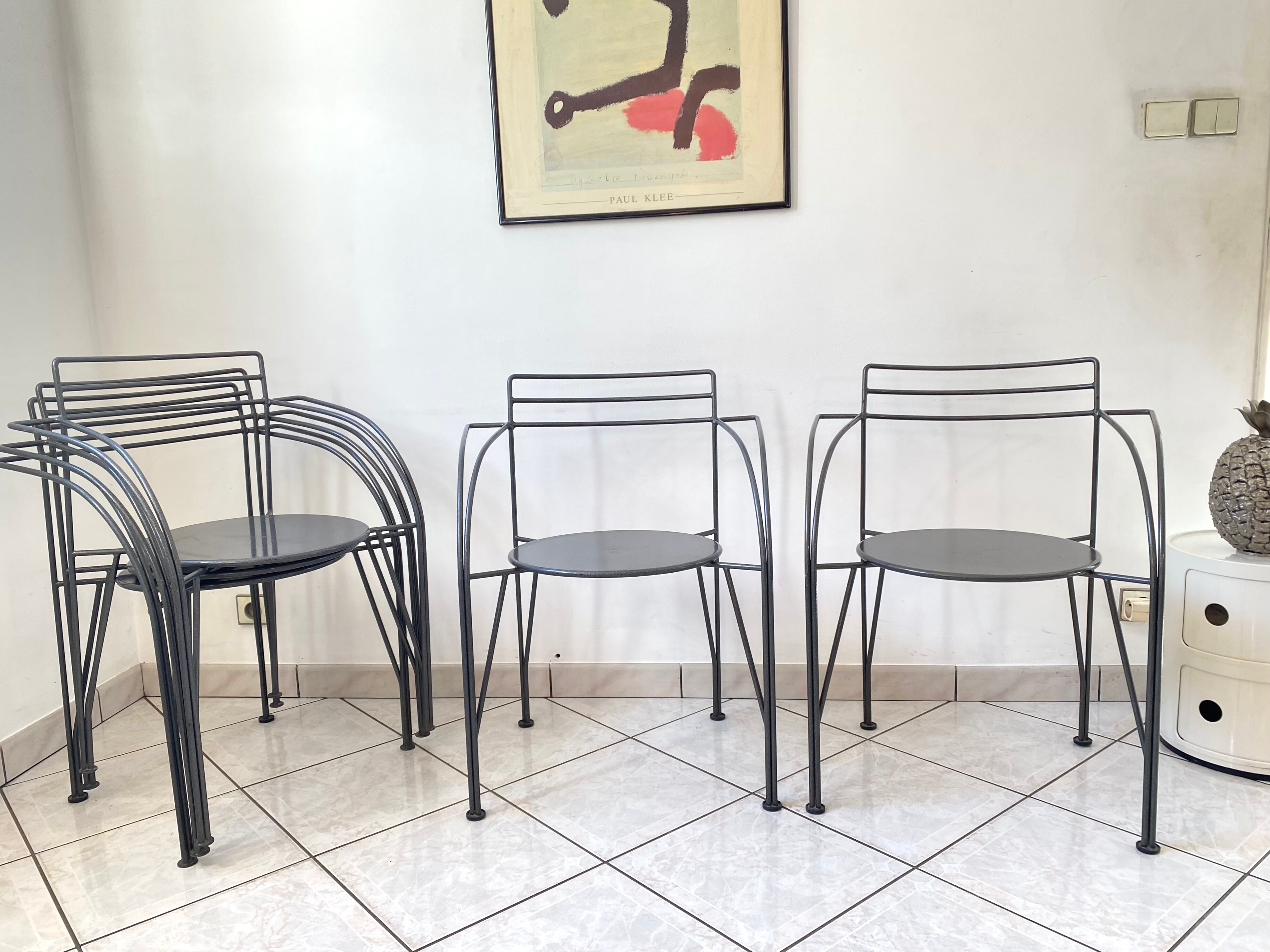 Armchairs Lune d'argent design Pascal Mourgue edition Fermob